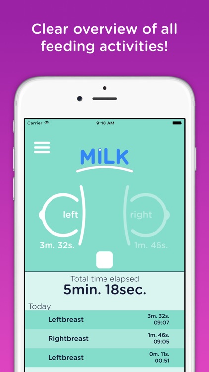 BabyMilk - a journal for breastfeeding