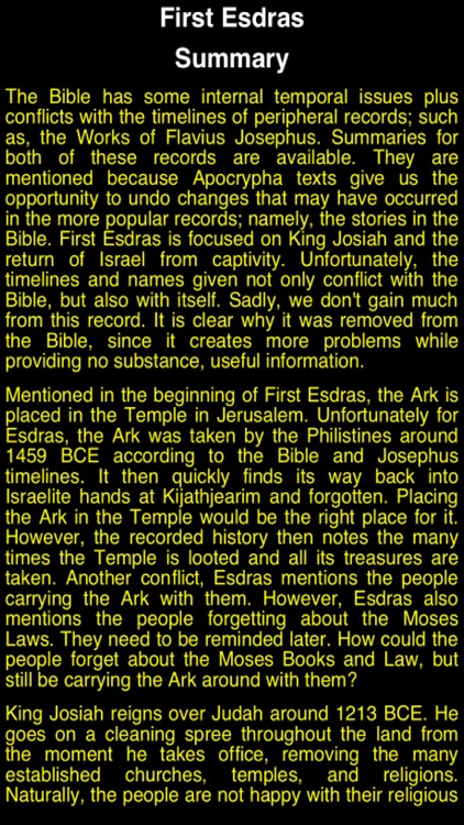 Summary Old Testament Apocrypha (Part 1)