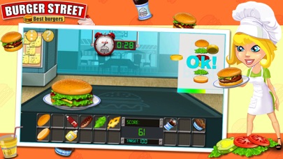 How to cancel & delete Burger Street - Cooking game from iphone & ipad 1