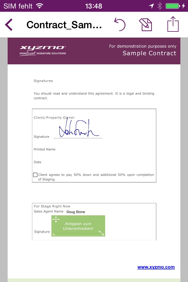 xyzmo Signature Capture screenshot 4