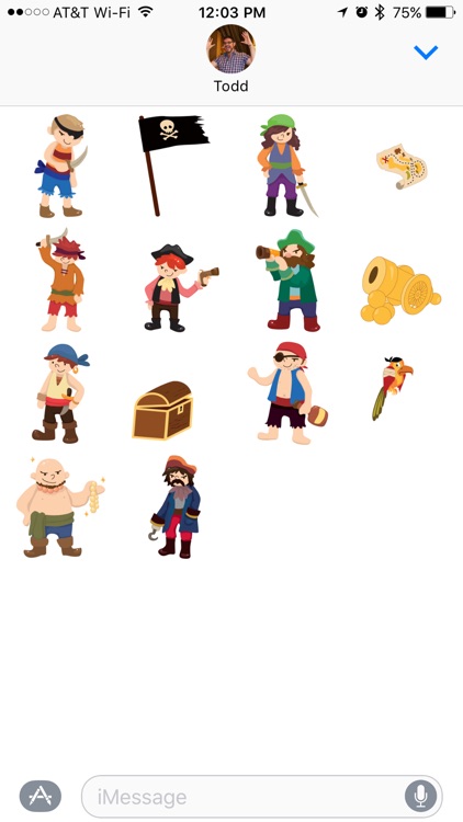 Pirate Message Stickers