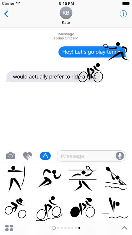 Sport stickers for iMessage