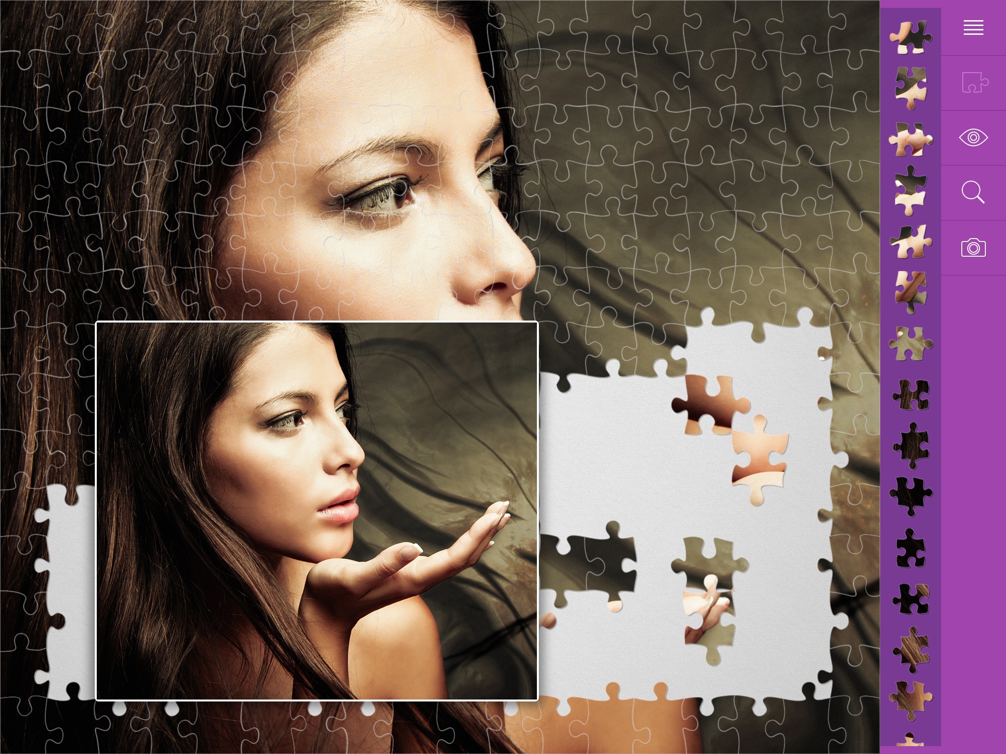 Jigsaw Puzzles Mysterious Girl screenshot 2