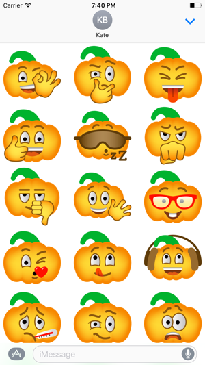 Pumpkin Halloween Emoji Sticker #4(圖2)-速報App