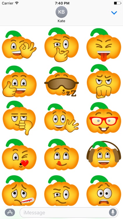 Pumpkin Halloween Emoji Sticker #4