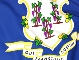 Connecticut Flag Stickers
