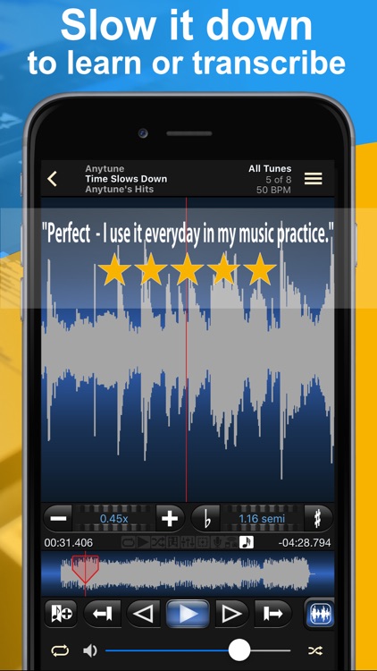 Anytune - Slow down music without changing pitch screenshot-0
