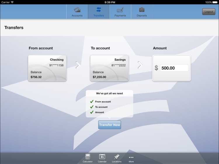 CB&S Bank Mobile for iPad screenshot-3