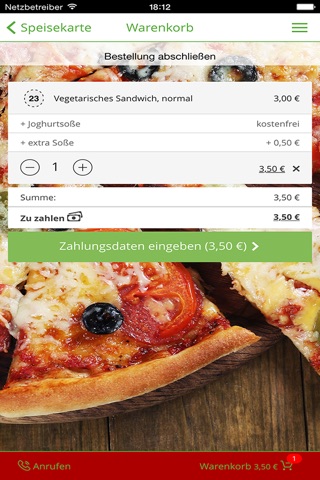 Va Bene Pizza Pasta screenshot 2