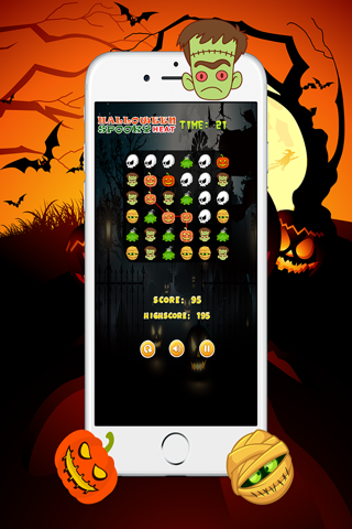 Halloween Spooky Heat - Kids Funny Match 3 Games screenshot 4