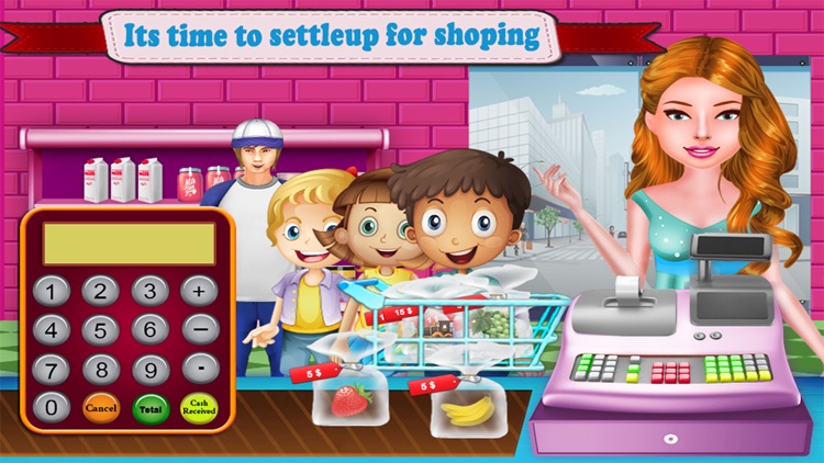 Baby Shop Store & Cash Register - Supermarket shopping girl top free time management grocery shop games for girls screenshot-4