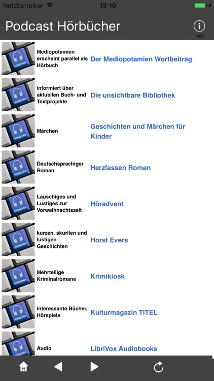 Podcast Hörbücher (Streaming)