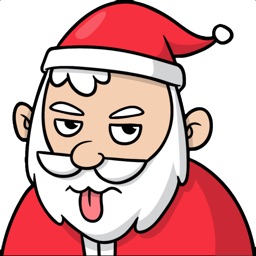 Grumpy Santa Xmas Stickers