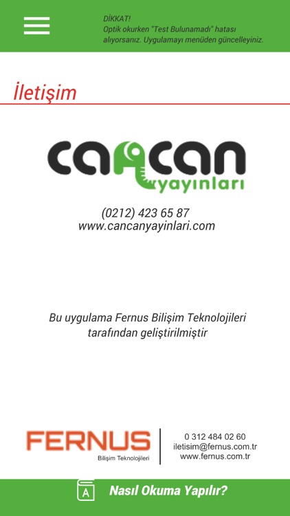 CanCan Optik Okuma