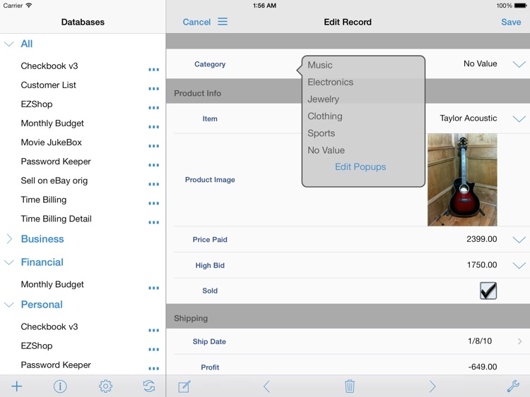 HanDBase for iPad - Database Manager screenshot-3