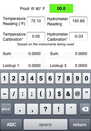 Spirits Proofing Calculator screenshot 2