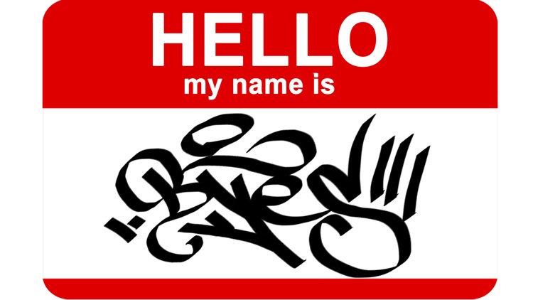 Graffiti Sticker Hello My Name Is By Abécédaire 2674