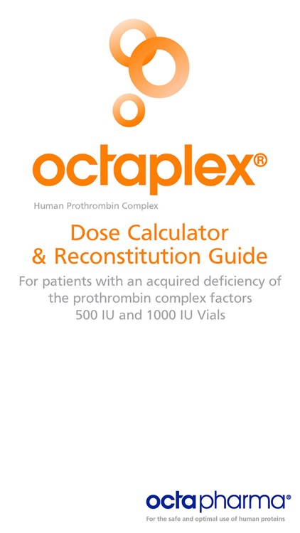 Octaplex Dosing App