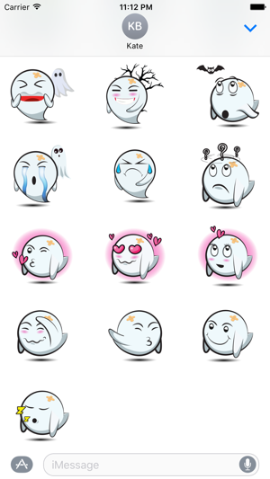 Cute Halloween Ghost - Sticker Pack for iMessage(圖2)-速報App