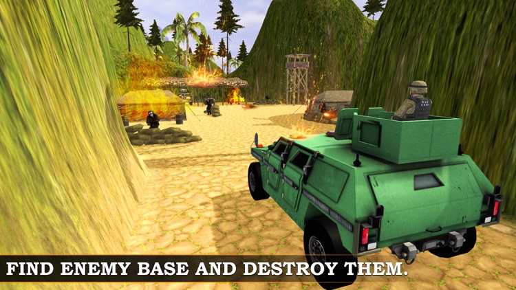 Army War jeep simulator & Shooting Battle Sim