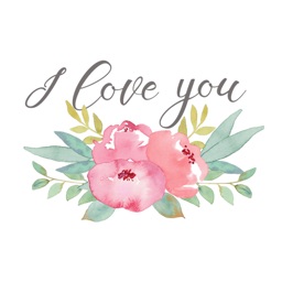 Love Messages Flowers Stickers by Maraquela
