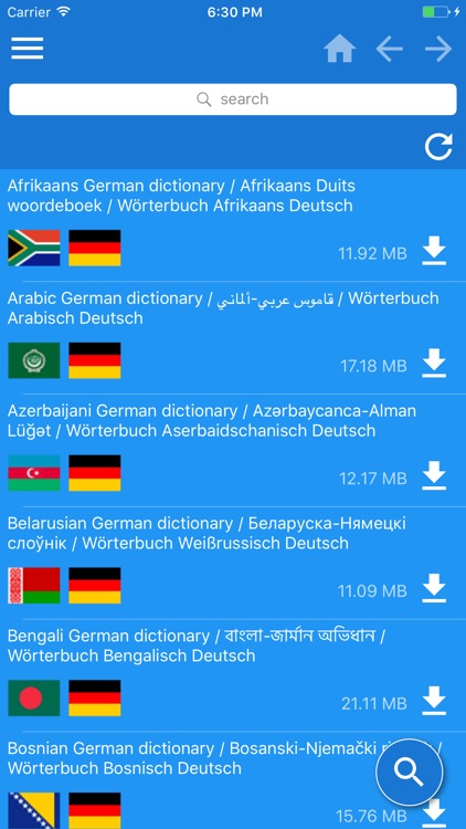 German Multilingual dictionary