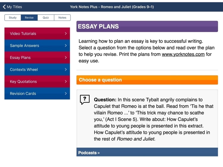 Romeo and Juliet York Notes for GCSE 9-1 for iPad