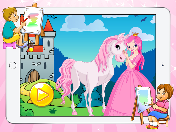 Playing Coloring Books Princess free different games for kids