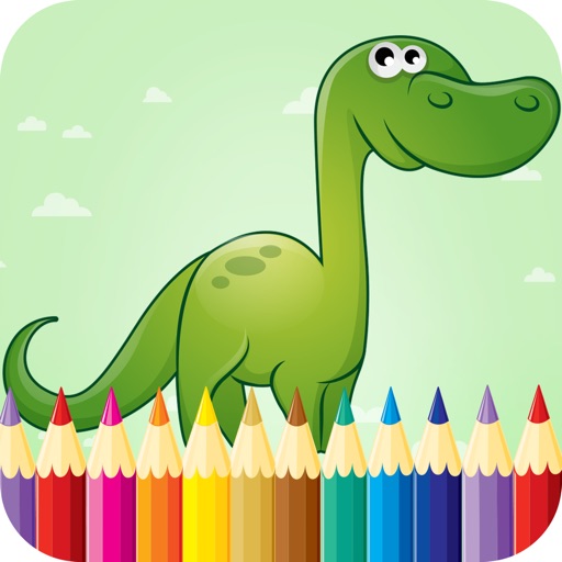 Dino Coloring Drawing Photobook For Preschool Kids iOS App