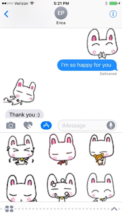 Animated Bunny Rabbit Emojis for iMessages by Nilesh Patel