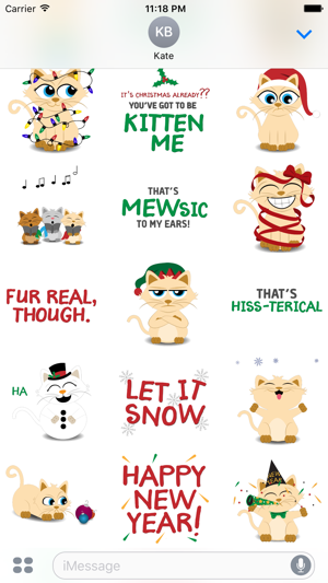 Christmas Kitties Sticker Pack(圖3)-速報App