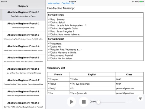 Learn French with Video for iPad screenshot 2