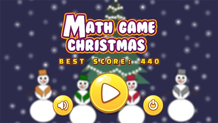 Math Christmas Game - learning math