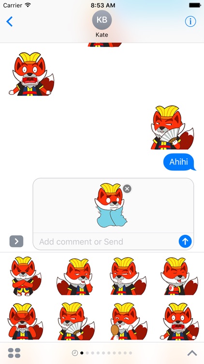 Fox devil emojis - Fx Sticker