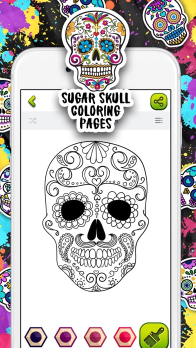 How to cancel & delete Sugar Skull Coloring Pages from iphone & ipad 2