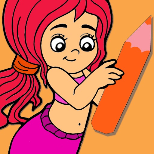 World Game Coloring Page Draw Mermaid Version iOS App