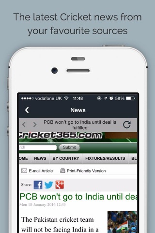 Wasim Akram's Cricket News screenshot 2