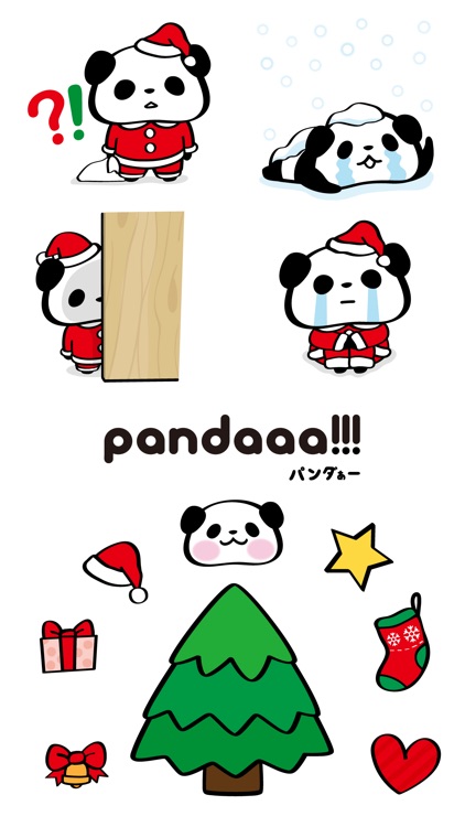 Pandaaa!!! Xmas Stickers for iMessage screenshot-3
