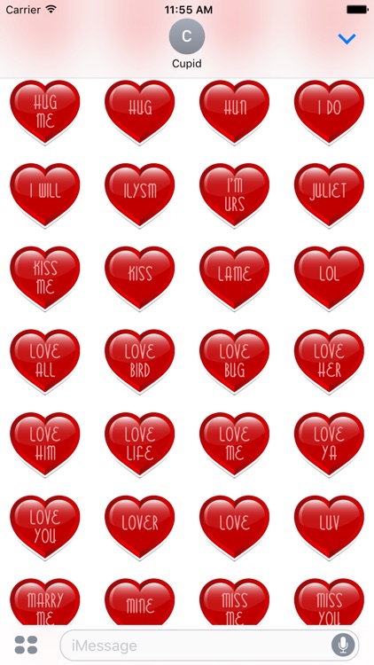 Conversation Heart Stickers for Valentines Day screenshot-3