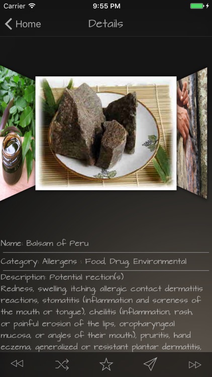 List of Allergens Details