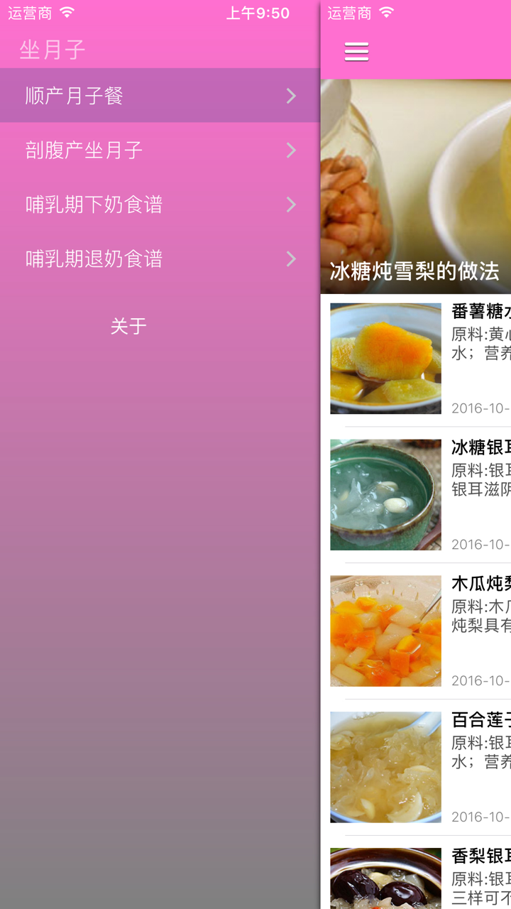 产后恢复月子食谱大全 - 月子,营养师 screenshot 2