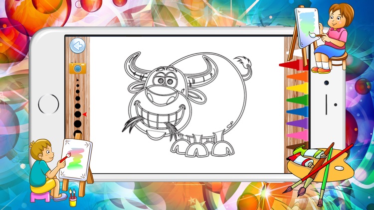 Education Coloring Books (Animals) games for kids screenshot-3