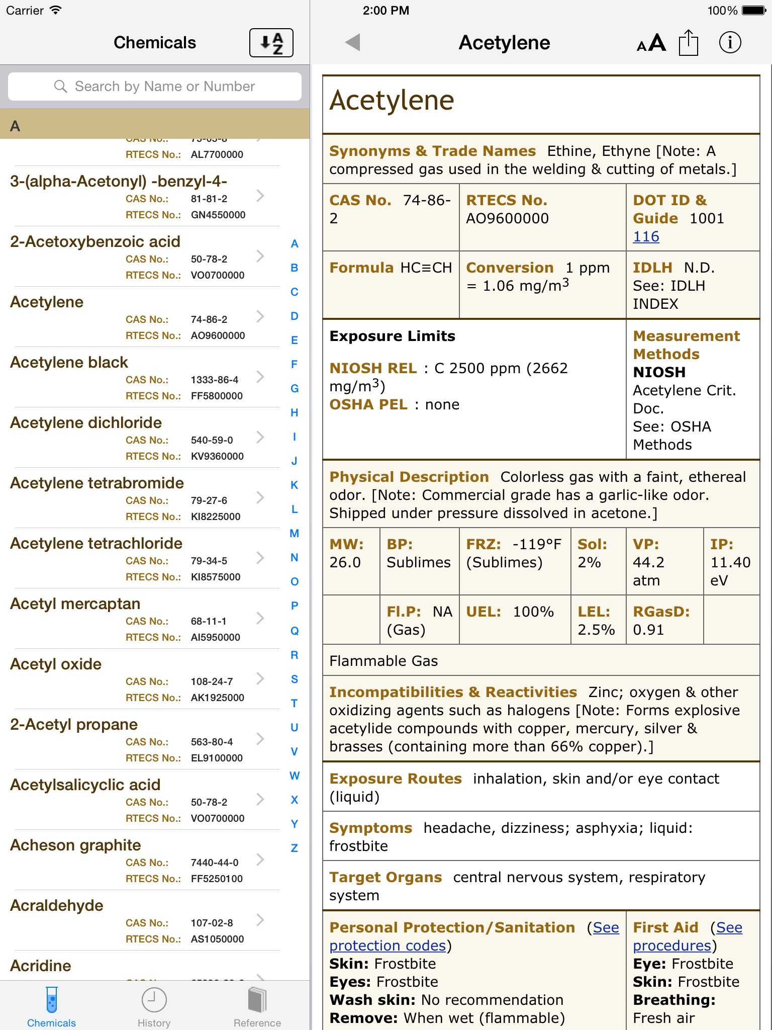 Chemical Hazards Pocket Guide screenshot 4