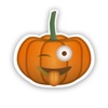 Pumpkin emoji Stickers for Halloween