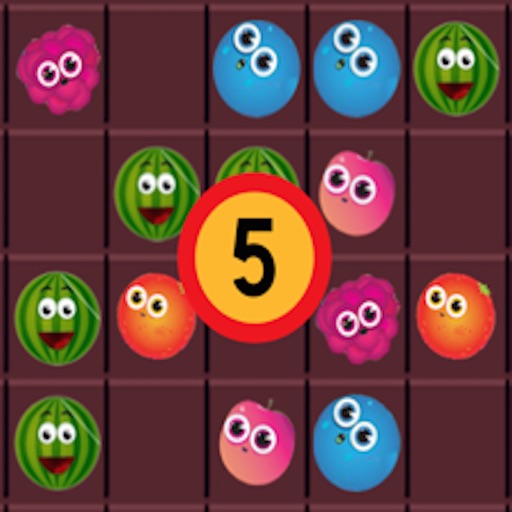 5 Connect-Free Fruits Connecting Game.