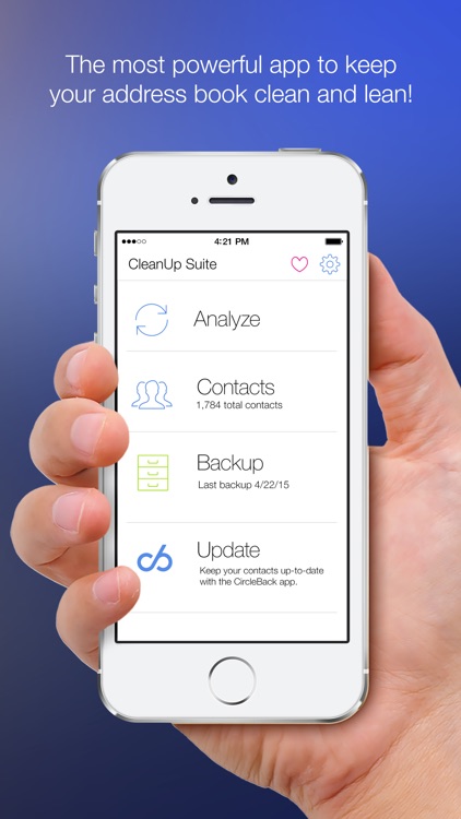 CleanUp Suite – Clean Up Address Book Duplicates screenshot-0