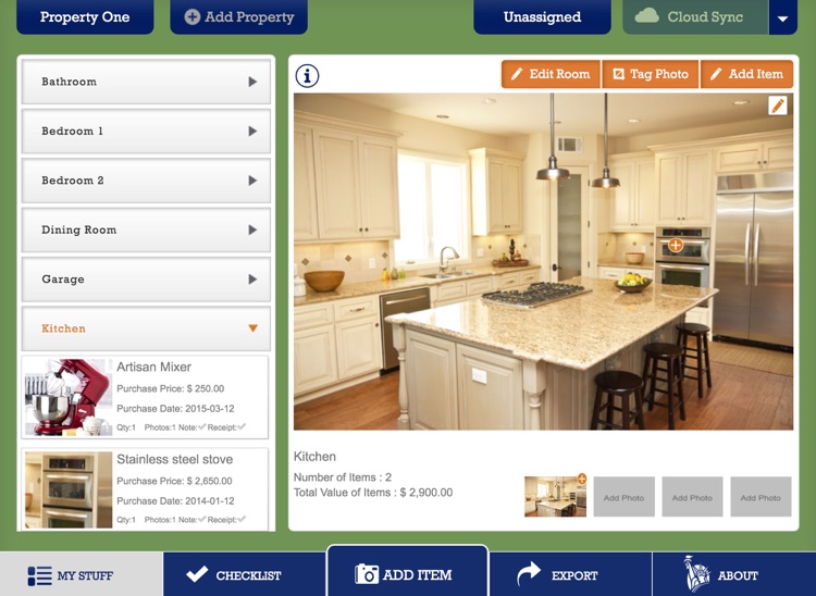 Liberty Mutual Home Gallery® - Household Inventory for iPad screenshot-3