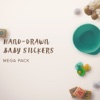 Hand Drawn Baby Stickers | MEGA PACK