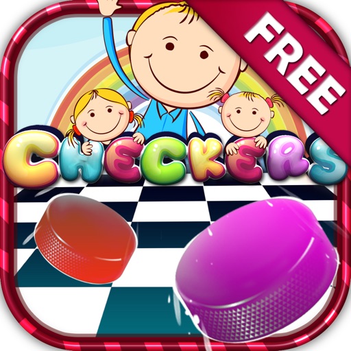 Checkers Board Puzzle -"for Easy Draw with Kids"