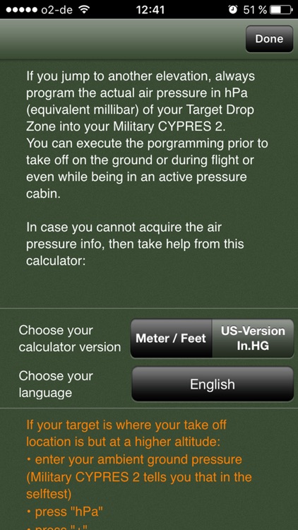 CYPRES Military Calculator App